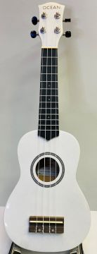 Ocean UK200WH sopraanoukulele, valkoinen